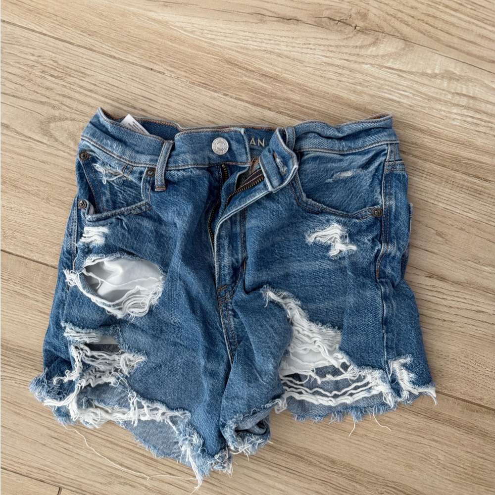 American Eagle Outfitters Ripped Blue Jean Shorts